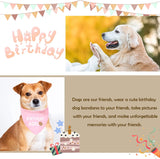 Dog Birthday Bandana Dog Birthday Boy Girl Dog Birthday Supplies for Small Medium Large Pet(Large)