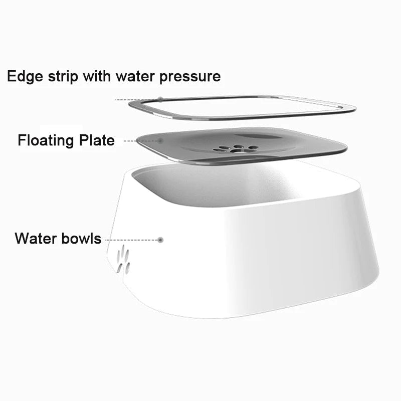 Pet Dog Cat Bowl Floating Bowl Water Drinker Not Wet Mouth Splash Water Cat Bowl Not Sprinkler Water Dispenser Portable Dog Bowl