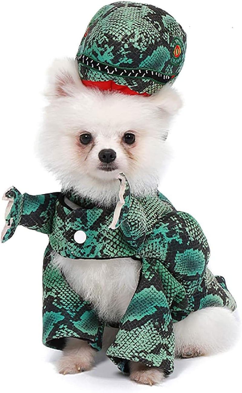 Dog Dinosaur Costume, Pet Halloween Cosplay Dress up Costumes, Funny Dino Hoodie Outfits Coat Clothes for Puppy Cat Dogs (L)